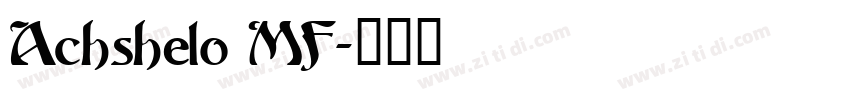 Achshelo MF字体转换